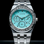 The Radiant Horizon: Crystal Bezel & Nautical-Tone Elegance