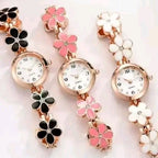 The Floral Blossom Trio: Rose Gold & Enamel Charm Collection (Pack of 3)