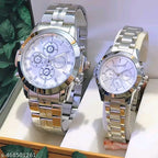 The Executive Duo: Matching Chronograph-Style Couple’s Set